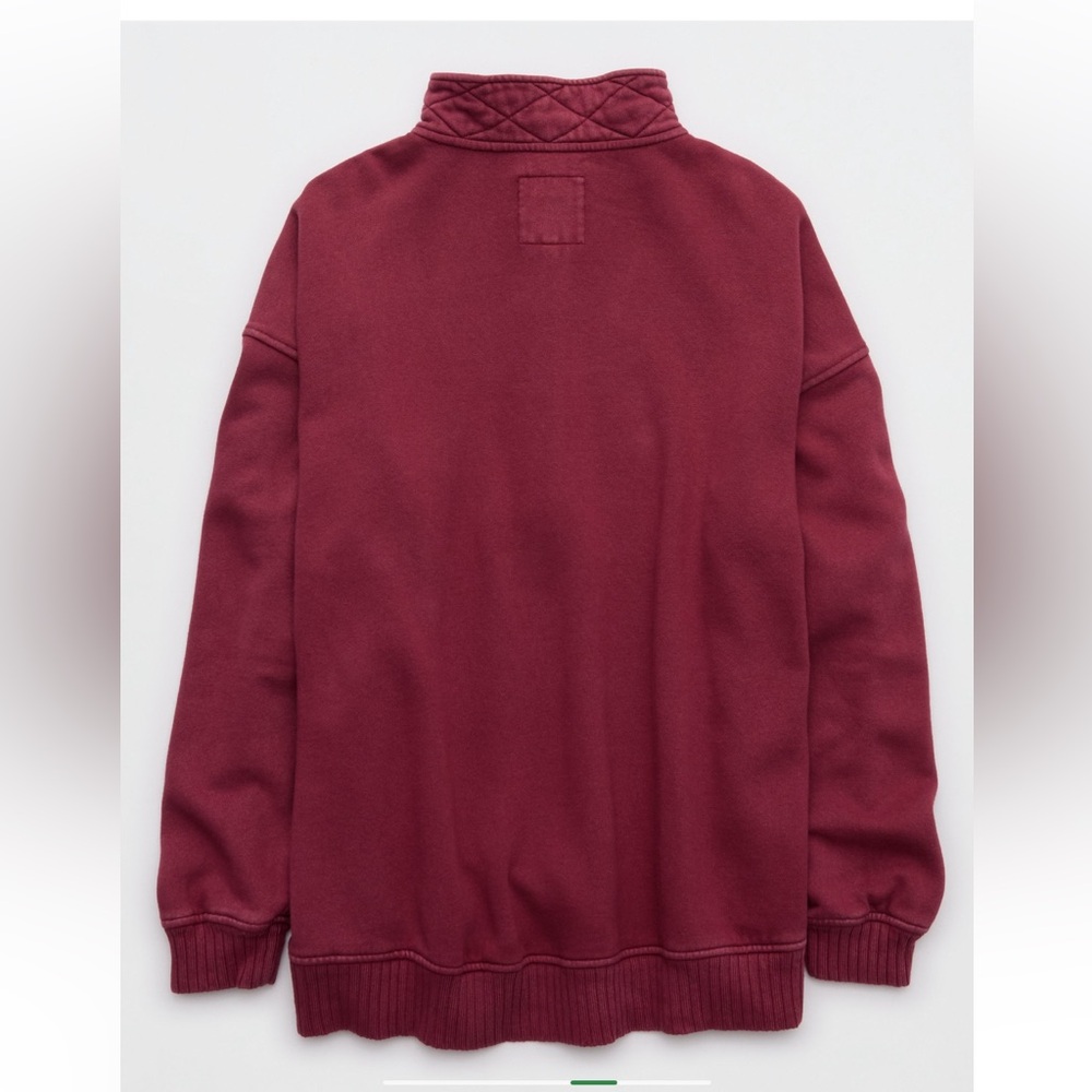 Aerie EUC Oh Snap! Sweatshirt Size Medium in Deep Cherry - Picture 5 of 15